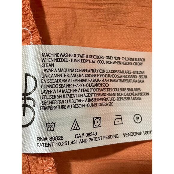 Sam Edelman Women's Sun Baked Binx Top Size M Viscose & Nylon Orange - Picture 8 of 16